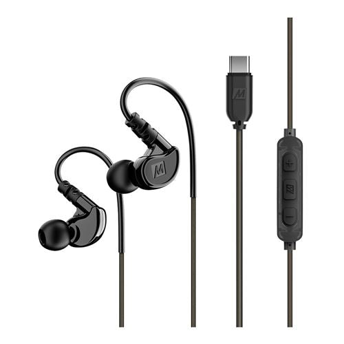 MEE Audio M6 In-Ear Sports Wired Earbuds - Black — vista 1