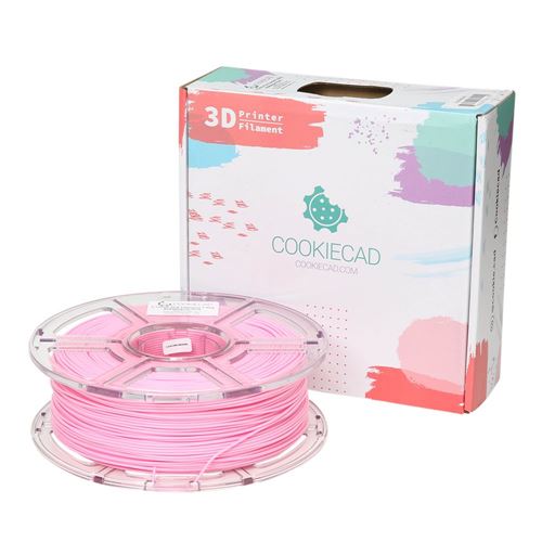 Cookiecad 1.75mm PLA 3D Printer Filament 1.0 kg (2.2 lbs.) Spool - Bubblegum
 Dimensional  — vista 1