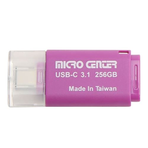 Micro Center 256GB USB Type-C SuperSpeed USB 3.1 (Gen 1) Flash Drive - Purple — vista 1