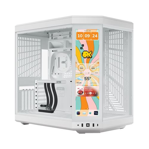 HYTE Y70 touch infinite Modern Aesthetic Tempered Glass ATX Mid-Tower Computer Case - Snow — vista 1