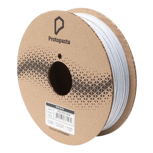 Proto-Pasta 1.75mm HTPLA 3D Printer Filament 500 g (1.1 lbs.) Spool - White Marble
 Low Od — vista 1