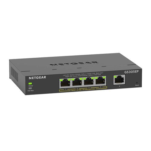 NETGEAR 5 Port PoE Gigabit Ethernet Easy Smart Managed Essentials Switch - GS305EP — vista 1