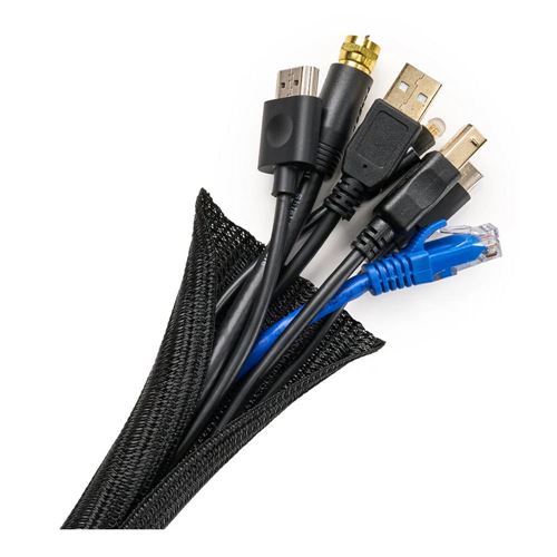 Wrap-It Mesh Cable Sleeve - 10' x 0.75" (Black) — vista 1