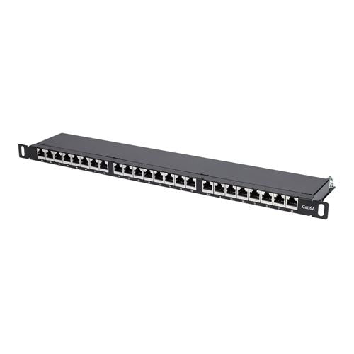 Intellinet Cat 6a Shielded Half-U 24 Port Patch Panel — vista 1