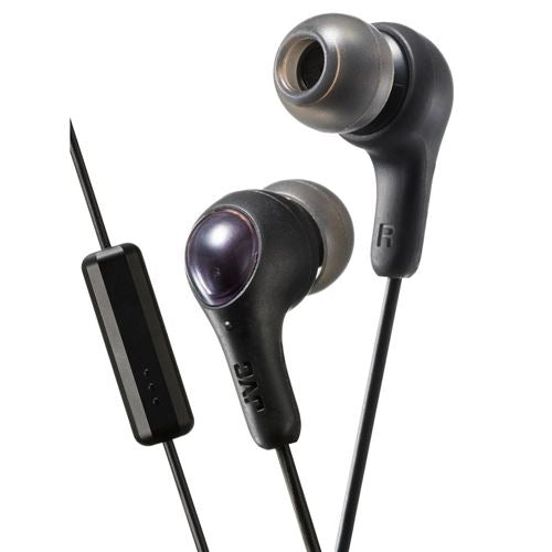 JVC Gummy Plus Wired Earbuds - Black
 Integrated Microphone;  Silicone Earpieces;  In-line — vista 1