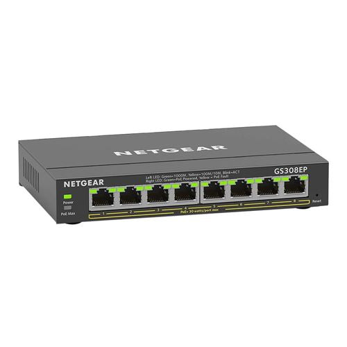 NETGEAR 8 Port PoE Gigabit Ethernet Easy Smart Managed Essentials Switch - GS308EP — vista 1