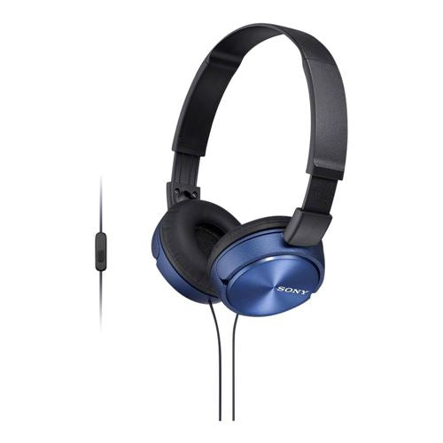 Sony MDR-ZX310AP Wired On-ear Folding Headphones - Blue — vista 1