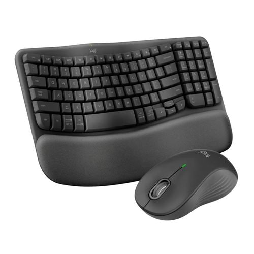 Logitech Wave Keys MK670 Combo Ergonomic Wireless Keyboard and Mouse - Graphite — vista 1