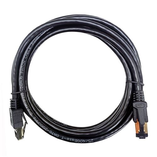 PPA 10 Ft. CAT 8 Gold-Plated Ethernet Cable - Black — vista 1