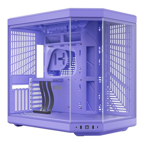 HYTE Y70 Dual Chamber Tempered Glass ATX Mid-Tower Computer Case - Taro Milk — vista 1