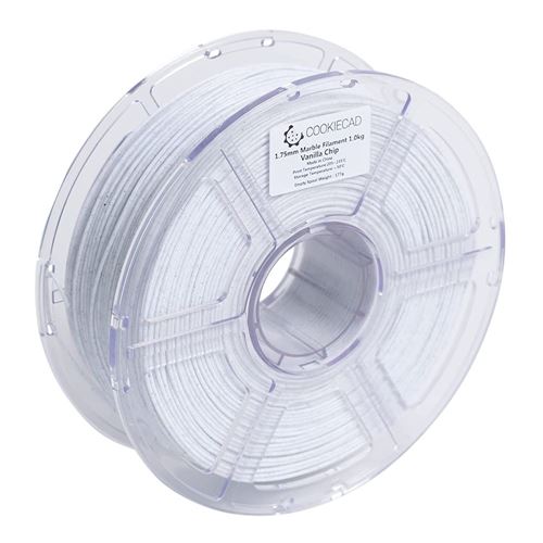 Cookiecad Cookiecad 1.75mm Vanilla PLA 3D Printer Filament - 1kg Spool (2.2 lbs) — vista 1