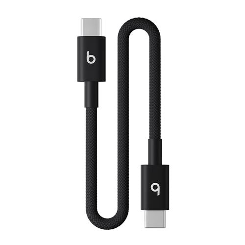Cable USB-C Apple Beats Trenzado Corto 20 cm - USB-C a USB-C - 480Mbps - MEQ94LL/A - Bolt Black — vista 1