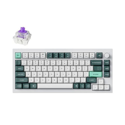 Keychron Q1 HE QMK Wireless Custom Keyboard - White
 Gateron Double-Rail Magnetic Nebula S — vista 1