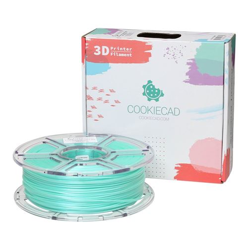 Cookiecad 1.75mm PLA 3D Printer Filament Single Color 1.0 kg (2.2 lbs.) Spool - Mint Green — vista 1