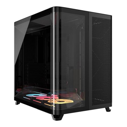 Corsair Air 5400 RS-R ARGB Panoramic Tempered Glass ATX Mid-Tower Computer Case - Black — vista 1