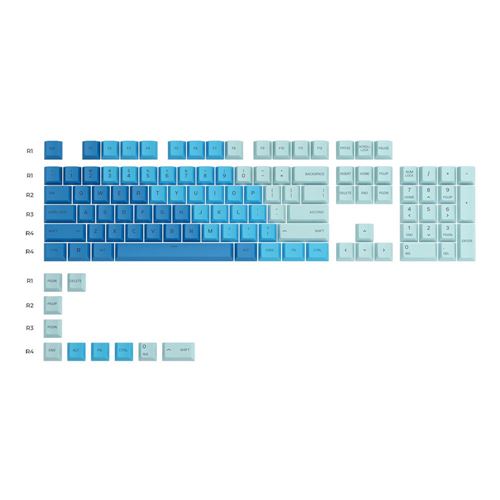 Glorious PBT Keycaps - Caribbean Ocean — vista 1