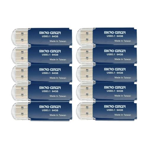 Micro Center 64GB SuperSpeed USB 3.1 (Gen 1 Type-A) Flash Drive - Blue — vista 1