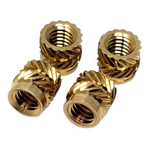 Leo Sales Ltd. M4 Threaded Insert Knurled Brass Nuts — vista 1