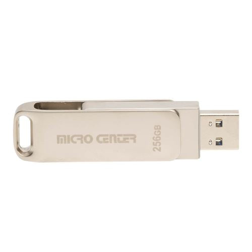 Micro Center 256GB Dual Type-A Type-C 2-in-1 Rotate SuperSpeed USB 3.2 (Gen 1) Flash Drive — vista 1