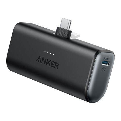 Anker Nano 5000mAh 22.5W Power Bank with Built-in USB-C Connector - Black — vista 1