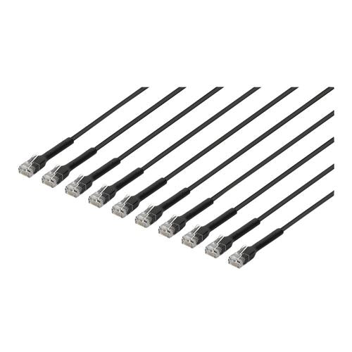 Intellinet Cat6 Stranded U/UTP Flexiboot Slim Network Ethernet Cable 7ft. 10-Pack-Black — vista 1