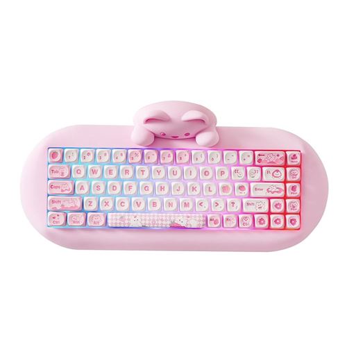 Yunzii C68 Wireless Mechanical Keyboard - Pink — vista 1