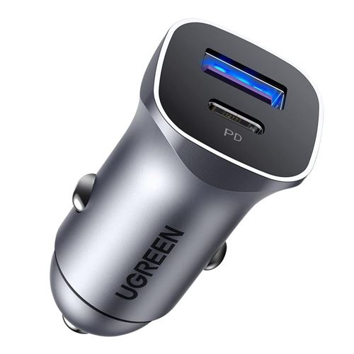 UGreen Dual USB Type-C and Type-A 52.5W Car Charger — vista 1