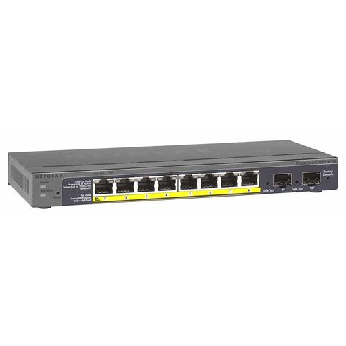 NETGEAR ProSAFE GS110TP 8-port Managed Gigabit Ethernet Smart Switch w/ 2 x Gigabit SFP Up — vista 1