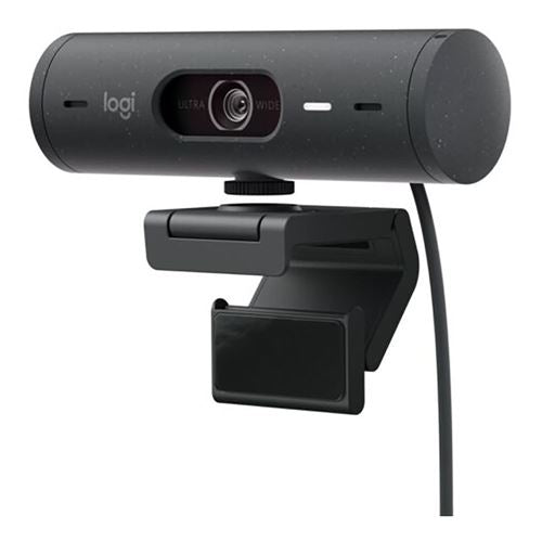 Logitech Brio 500 1080p Webcam - Graphite
 Show Mode, Auto Light Correction, Privacy Shutt — vista 1