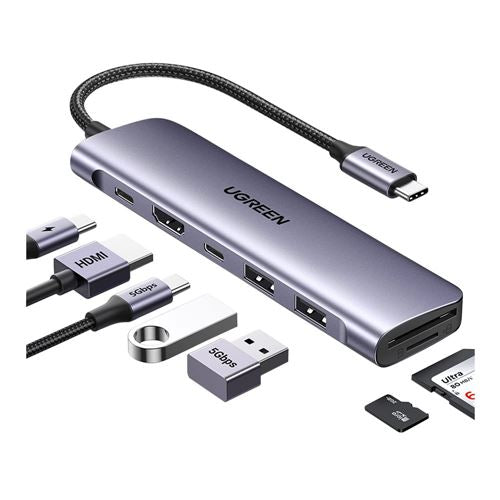 UGreen USB-C 4K HDMI 2A2C SD MPA — vista 1