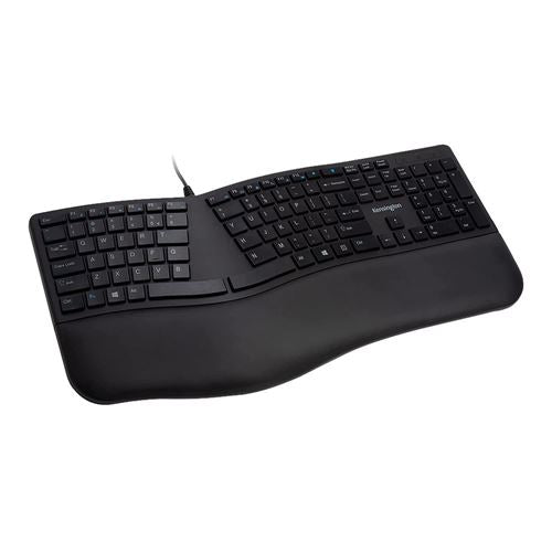 Kensington Pro Fit Ergo Wired Keyboard - Black — vista 1