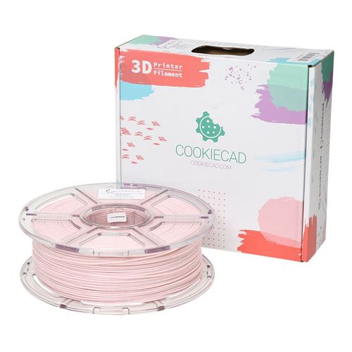 Cookiecad 1.75mm Pink Chip (Pink Marble) PLA 3D Printer Filament - 1kg Spool (2.2 lbs) — vista 1
