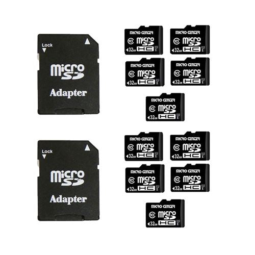 Micro Center 32GB microSDHC Class 10 / U1 Flash Memory Card with Adapter (10 Pack) — vista 1