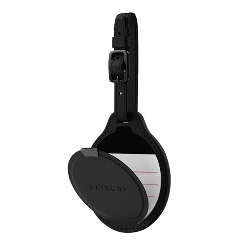 Satechi Vegan-Leather FindAll Luggage Tag (Black) — vista 1