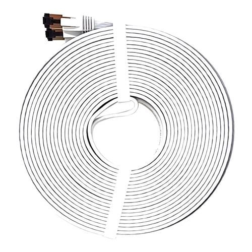 PPA 50 Ft. CAT 8 Bare Copper, 2000Mhz Flat Ethernet Cable - White — vista 1