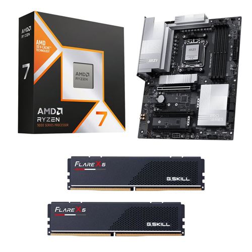 AMD Ryzen 7 9850X3D, MSI X870E-P Pro WiFi AM5, G.Skill Flare X5 Series 32GB DDR5-6000 Kit, — vista 1
