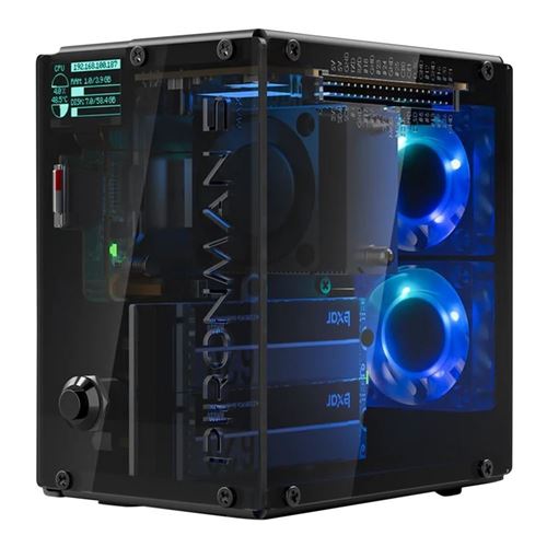 SunFounder Pironman 5-MAX Dual NVMe M.2 SSD PCIe PC Case for Raspberry Pi 5 — vista 1