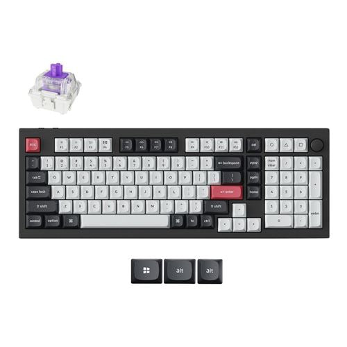 Keychron Q5 HE Gaming Keyboard Swappable RGB Backlight Nebula Switch Knob Version - Black — vista 1