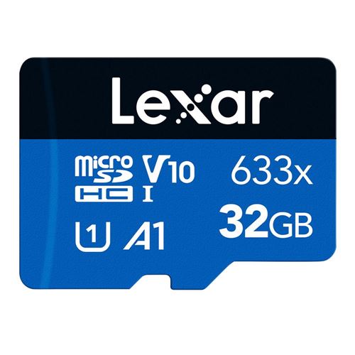 Lexar 32GB BLUE Series 633x microSDHC/microSDXC UHS-I Class 10 U3 V30 Flash Memory Card wi — vista 1
