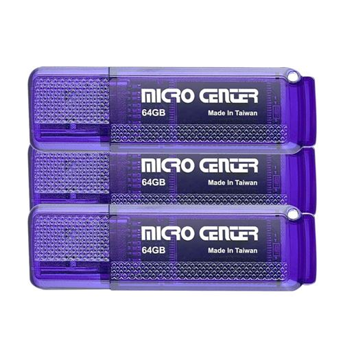 Micro Center 64GB USB 3.1 3 Pack Flash Drive — vista 1