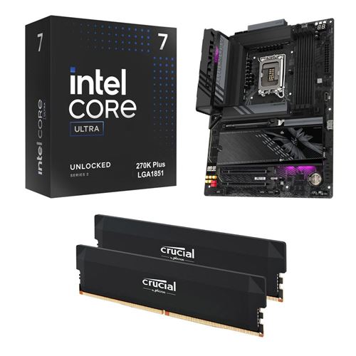 Intel Core Ultra 7 270K Plus, Gigabyte Z890 Aorus Elite WiFi7 1851, Crucial Pro 32GB DDR5- — vista 1