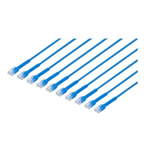 Intellinet Cat6 Stranded U/UTP FlexiBoot Slim Network Ethernet Cable 10ft. 10-Pack-Blue — vista 1