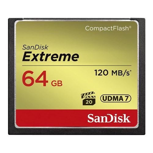 Sandisk 64GB Extreme CompactFlash VPG-20/UDMA 7 Flash Memory Card — vista 1