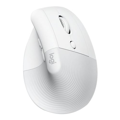 Logitech Lift Vertical Ergonomic Wireless Mouse - Off White — vista 1