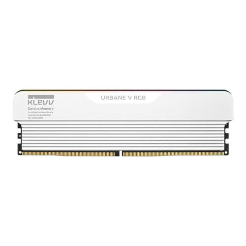KLEVV URBANE V RGB 32GB (2 x 16GB) DDR5-6000 PC5-48000 CL28 Dual Channel Desktop Memory Kit 5AGUA80-60B280M - Brilliant White