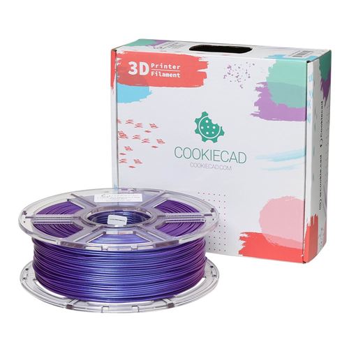 Cookiecad 1.75mm PLA 3D Printer Filament Single Color 1.0 kg (2.2 lbs.) Spool - Witch Blue — vista 1