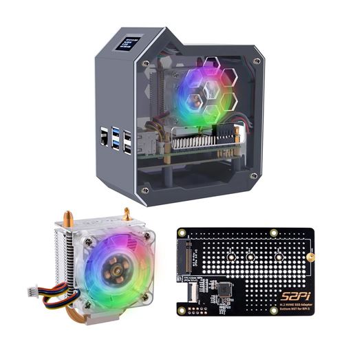 52Pi ABS Case Kit for Raspberry Pi 5 — vista 1