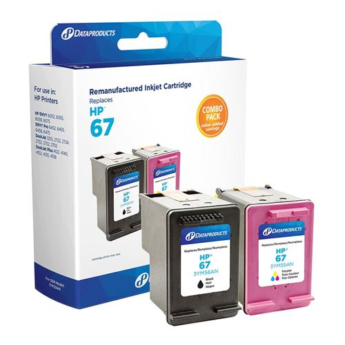 Dataproducts Remanufactured HP 67 Black and HP 67 Tricolor Ink Cartridge 2-Pack
 Genuine H — vista 1