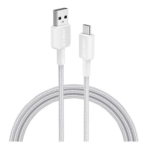 Anker 322 PowerLine USB A to USB C Fast Charging 6ft - White — vista 1
