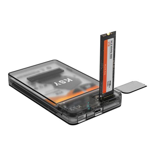 Inland Tool Free Enclosure for NVMe M.2 SSD and 2.5" SATA HDD/SSD — vista 1